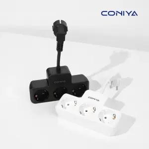 코니야 T탭 3구 확장형 멀티탭 짧은선 티탭