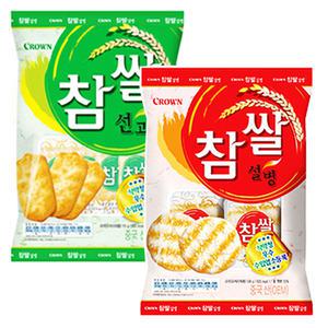푸른농장/ 크라운 참쌀설병 128gx10 / 참쌀선과 115gx10 / 참쌀누룽지 쌀과자 간식 주전부리