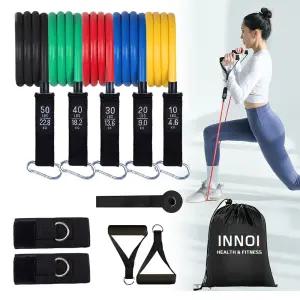 근력운동밴드 튜빙밴드 그립바 스틱 홈트 운동용 홈트 라텍스 150LB INNOI-T11