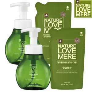 네이쳐러브메레 핸드워시 거품용기 280ml 2개 + 거품리필 250ml 2개