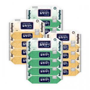 힐링데이 엠보싱 대형물티슈 캡형 60매(200x300mm) 30팩(1800매) 1박스
