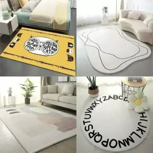 홈메이드 먼지없는 사계절 러그 워셔블 거실 카페트 원형 방수 단모 95종