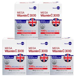 비욘드비타 영국산 메가 비타민C 3000 30포 5박스