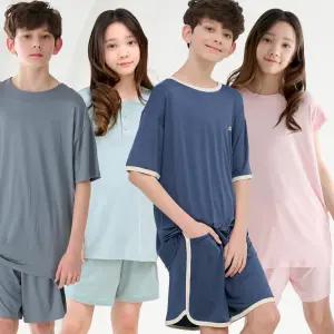 [마밤 MSMV] 쿨 냉감 아동 주니어 실내복 초등학생 파자마 잠옷 남아 여아 홈웨어 7부 내의 상하세트