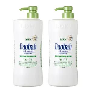 바오밥 21차(건성/일반두피용) 프리미엄 약산성 샴푸 1000ml,2개