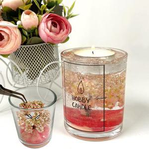 [오피스스쿨] 봄 벚꽃엔딩 젤양초 만들기 1인세트 DIY 인테리어 캔들소품만들기