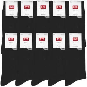 BYC신사용리턴자수로고갑종장목블랙양말10켤레 SMS1801