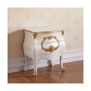 보니 화이트골드 2단 마호가니원목 엔틱 협탁