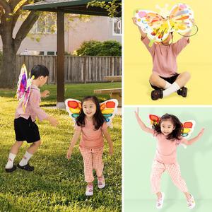 [문구티쳐] 민화샵 종이 나비 날개 만들기 키트 diy 만들기세트 나비 종이날개 역할놀이 요정날개 썬캐쳐