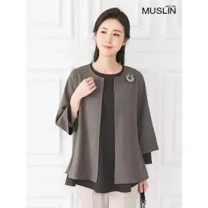 [하프클럽/모슬린]엄마옷 클래식 라운드 자켓 MQG125996 마담/미시옷/중년여성