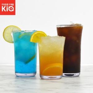키오 트라이탄 나팔컵 아이스커피 홈카페 디저트 젖병소재 음료 투명 주스 아메리카노