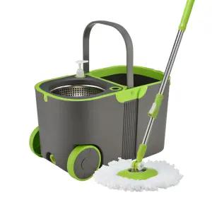 업그레이드 2세대 스핀 회전걸레 통돌이걸레 물밀대 대걸레짤순이 스핀청소기 밀대 13L 대용량