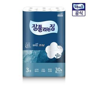 [잘풀리는집](107mm) 잘풀리는집 3겹 와이드 화장지 35M 30롤 1팩[32647441]