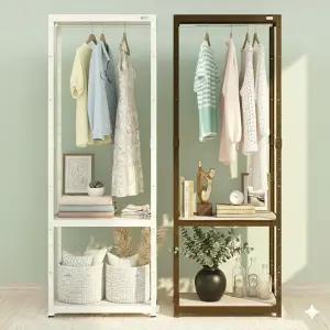 다요시스 시스템행거 철제 조립식 선반 드레스룸 옷 스탠드 옷걸이 튼튼한 2단 옷장