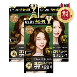 리엔 흑모비책 크림 120g 염색약 밝은갈색 3개