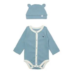 [블루독베이비](신세계 사우스시티)**BL)모달골지컬러 배내바디수트SET A(45170-040-21)