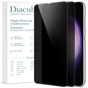 다이아큐브 갤럭시 S23플러스 9H 슬림강화유리 사생활보호 저지문 초음파 지문인식지원 액정보호필름, 2매 간편부착