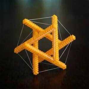 [타이블록 조립교재] 무중력장치 텐세그리티 만들기 세트 초등 방과후 창의력 집중력 교구