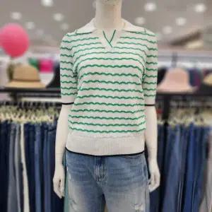 [조이너스]여성 브랜드 24신상 니트 여름 반팔 숏 티셔츠JEU5WSL320_US