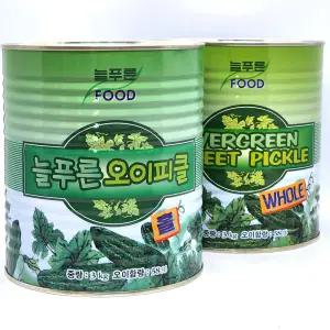 늘푸른 대용량 업소용 오이피클 홀 통 3kg