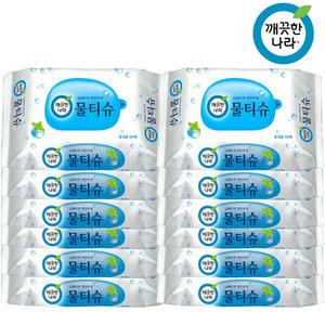 깨끗한나라 페퍼민트 물티슈 휴대용 30매 x12개