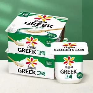 빙그레 요플레 그릭요거트 달지않은 플레인 80g 8입 (4입번들x2개)