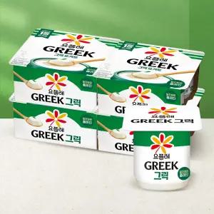 빙그레 요플레 그릭요거트 달지않은 플레인 80g 16개 (4입번들x4개)