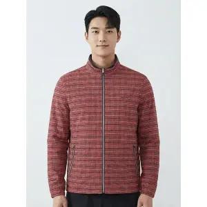 [올포유] 남성 선염 체크 패턴 점퍼 AMJUL2271-403