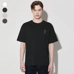 [롯데백화점]게스 남여공용 세미오버 백 물음표프린트 반팔티 MP2K9422