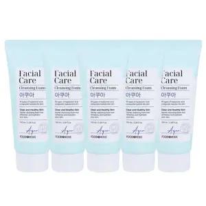 5개 페이셜 케어 클렌징폼 아쿠아 100ml 약알칼리성 히알루론 수분촉촉 클렌저