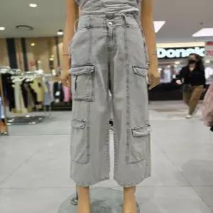 [에고이스트] 포켓 디테일 카고 와이드 데님팬츠 EQ2DP462