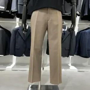 [트루젠]남성 봄 여름 허리 40인치 정장바지 베이직핏 3계절 양복 바지 베이지 비지니스 팬츠