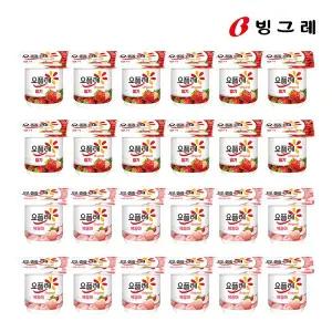[(주) 빙그레]빙그레 요플레 딸기 85g 12개+복숭아 85g 12개