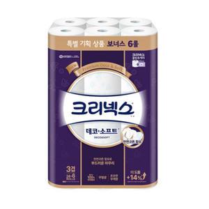 크리넥스 데코앤소프트 수딩플러스 3겹 화장지 25m 30롤 X 1팩