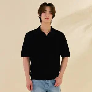 [본사]남성 쿨터치 오픈 카라넥 반팔 스웨터-DBRK5611D03