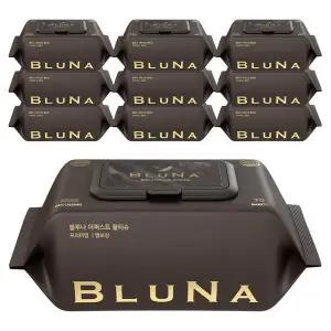 [보리보리/블루나]블루나 더퍼스트 물티슈 프리미엄 캡형 엠보싱 두꺼운 아기물티슈 70매 10팩