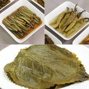 [글로벌푸드][박참봉반찬가게]기본찬 간장3종 1.2kg/간장마늘쫑+간장고추+간장깻잎