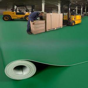 PVC 짙은 그린 접착식 두꺼운장판 미끄럼방지 진녹색 바닥재