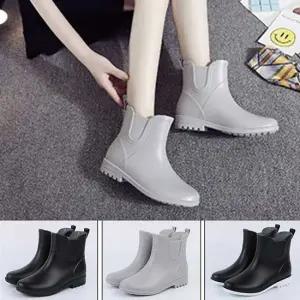 여성 숏레인 부츠 우화 성인 발목 반장화 신발 워커 여성레인부츠 여자신발여성화