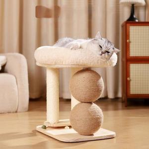 캣타워 스크래쳐 숨숨집 스크래처 원목 놀이 원목대 애완 고양이하우스스크래쳐 흡착식