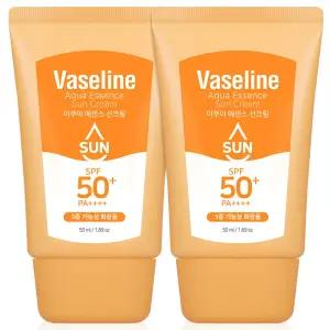 바세린 아쿠아 에센스 선크림 SPF50+ PA+++ 50ml 2개 / 수분 촉촉 유기자차 보습