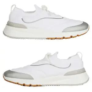 브루넬로 쿠치넬리 25FW 남성 니트 스니커즈 화이트 MZUAUFO340 CBM68