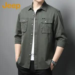 JEEP 지프 남성 순면 긴팔 셔츠 가을 신상품 캐주얼 남방 셔츠