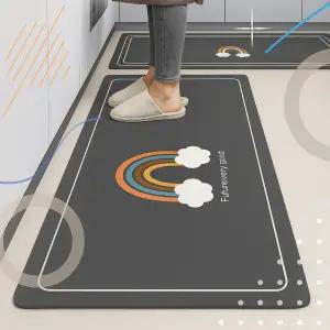 세련된 문양 규조토 발매트 세트(와이드대형+소형)  현관 욕실 화장실 매트