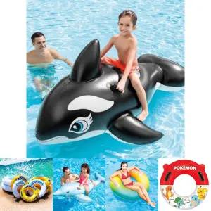 인텍스 고래 라이드온 튜브 193x119cm/여름/성인/보트/스폰지/수영장/원형/돌고래/오리/휴양지/물놀이/어린