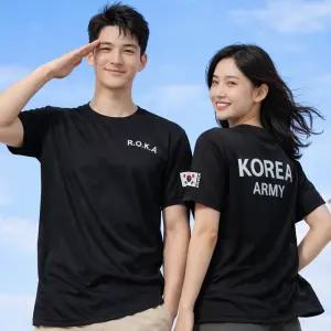 ROKA 로카티 학교 행사 반티 단체복 기능성 쿨론 스판 군대 티셔츠 생활복