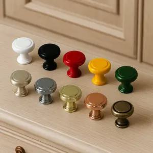 동글미니 가구손잡이 1구 1홀 문고리 방문 서랍장 거실장 싱크대 장식장 씽크대 인테리어 가구DIY