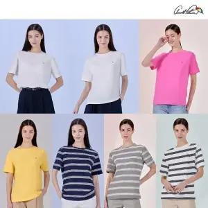 (기획특가)  여성 코튼 블렌디드 반팔 티셔츠 (7종)_638191