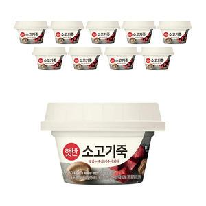 CJ 햇반 소고기죽 268g, 10개