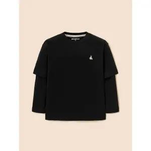 [BEANPOLE KIDS] 그래픽 레이어드 긴소매 티셔츠  블랙 (BI5941U035)